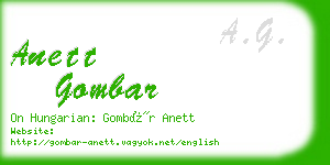 anett gombar business card